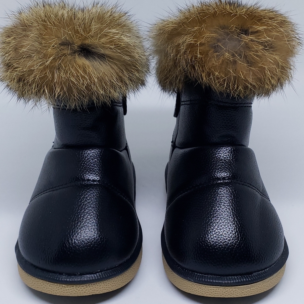 Kids Winter Fur Lined Fleece Boots